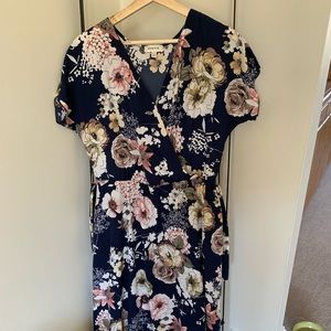 Hi- low floral maxi, never worn
